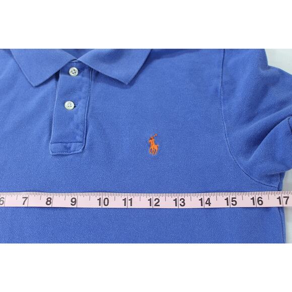Polo Ralph Lauren Custom Fit Polo Shirt Blue XL (18-20) Youth 100% Cotton - Picture 8 of 9